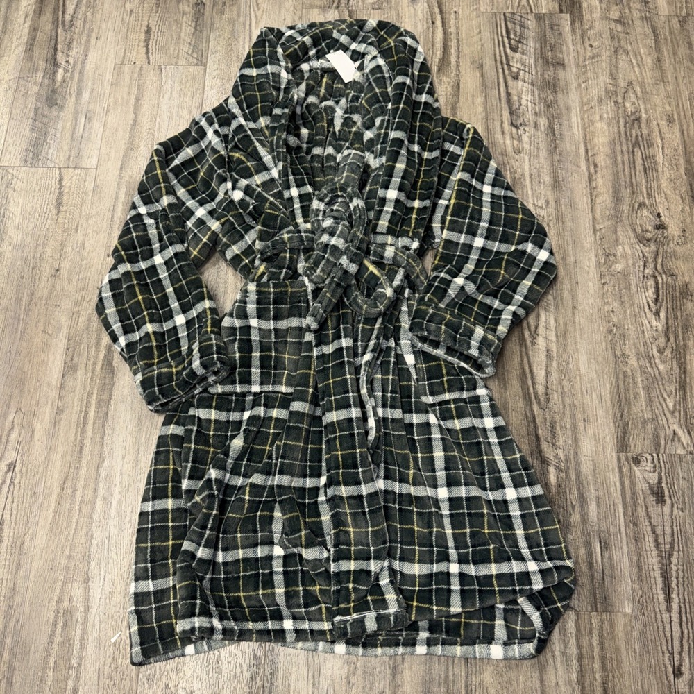 L.L. Bean Wicked Plush Luxury Robe Men's XXL Bean of Freeport Plaid $120 NWT